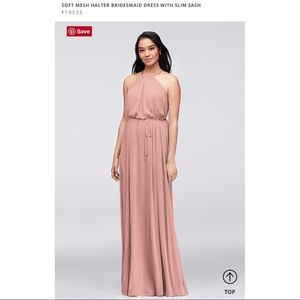 David’s Bridal - size 0. Color ballet, worn once!